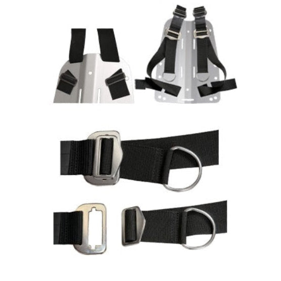Kit per imbrago regolabile con fibbia inox apribile