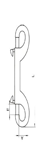 Moschettone doppia luce 120 mm