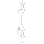 Moschettone doppia luce bronzo 120 mm