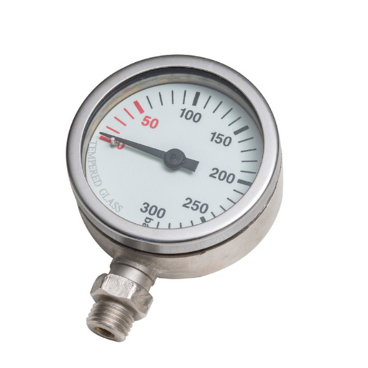 Manometro Cassa Acciaio 0-300 Bar 62mm