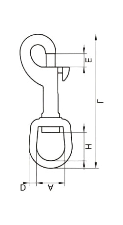 Moschettone mono luce 120 mm
