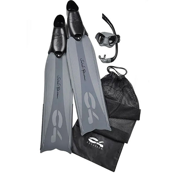C4 Kit UP: Pinne UP + Maschera Condor + Boccaglio Meltemi + Sacca Mesh